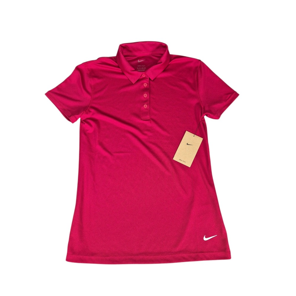 Nike Women Dri-FIT Golf Polo Shirt Pink Short Sleeve DH2309-620 XS‎ NWT